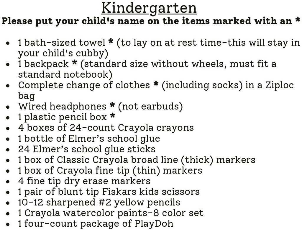 supplies